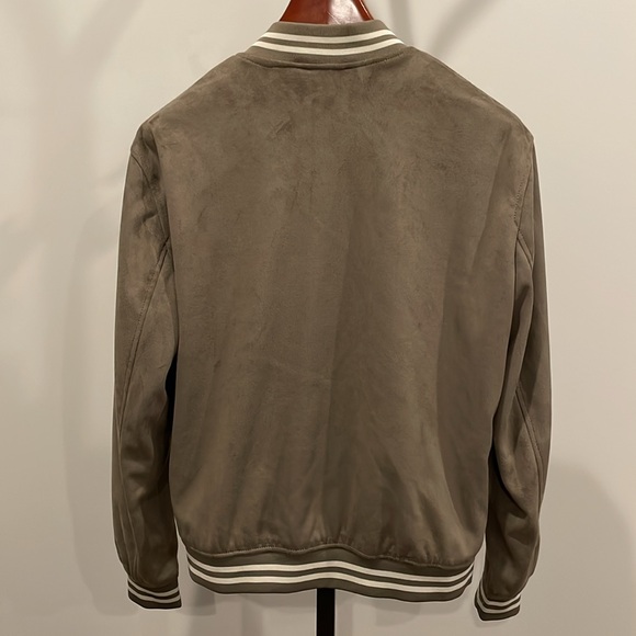 Zara men’s taupe suede bomber jacket.  Size Large. - Picture 3 of 4